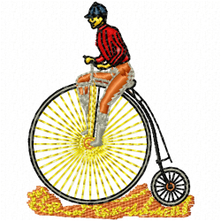 Bicycle Embroidery Design 3